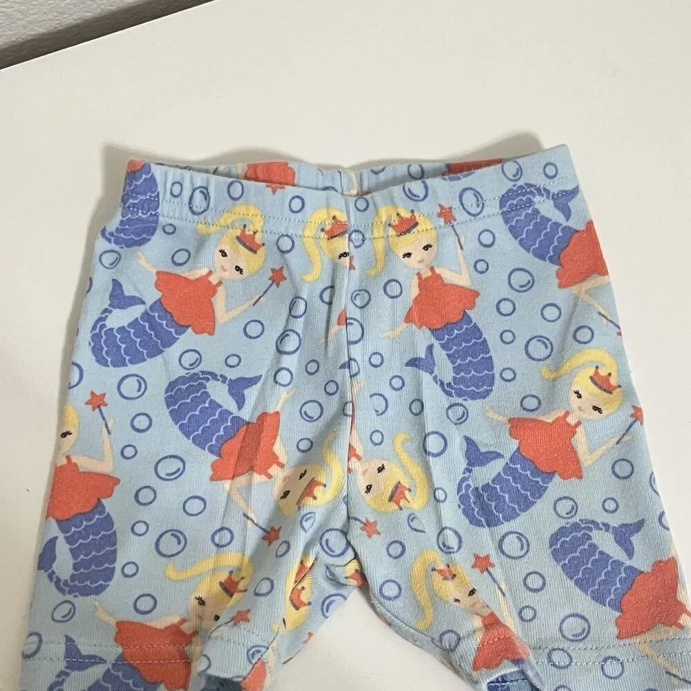 Gymboree Fairy Mermaid Magic Pajamas Shorts 2-Pc Set Girls Size 6-12 Months